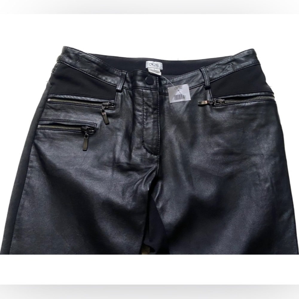 CACHE ❤️❤️🆕 LEATHER PANTS NWOT - Picture 3 of 7